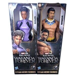 Marvel Studios Black Panther Wakanda Forever Titan Hero Series NAMOR & SHURI Set
